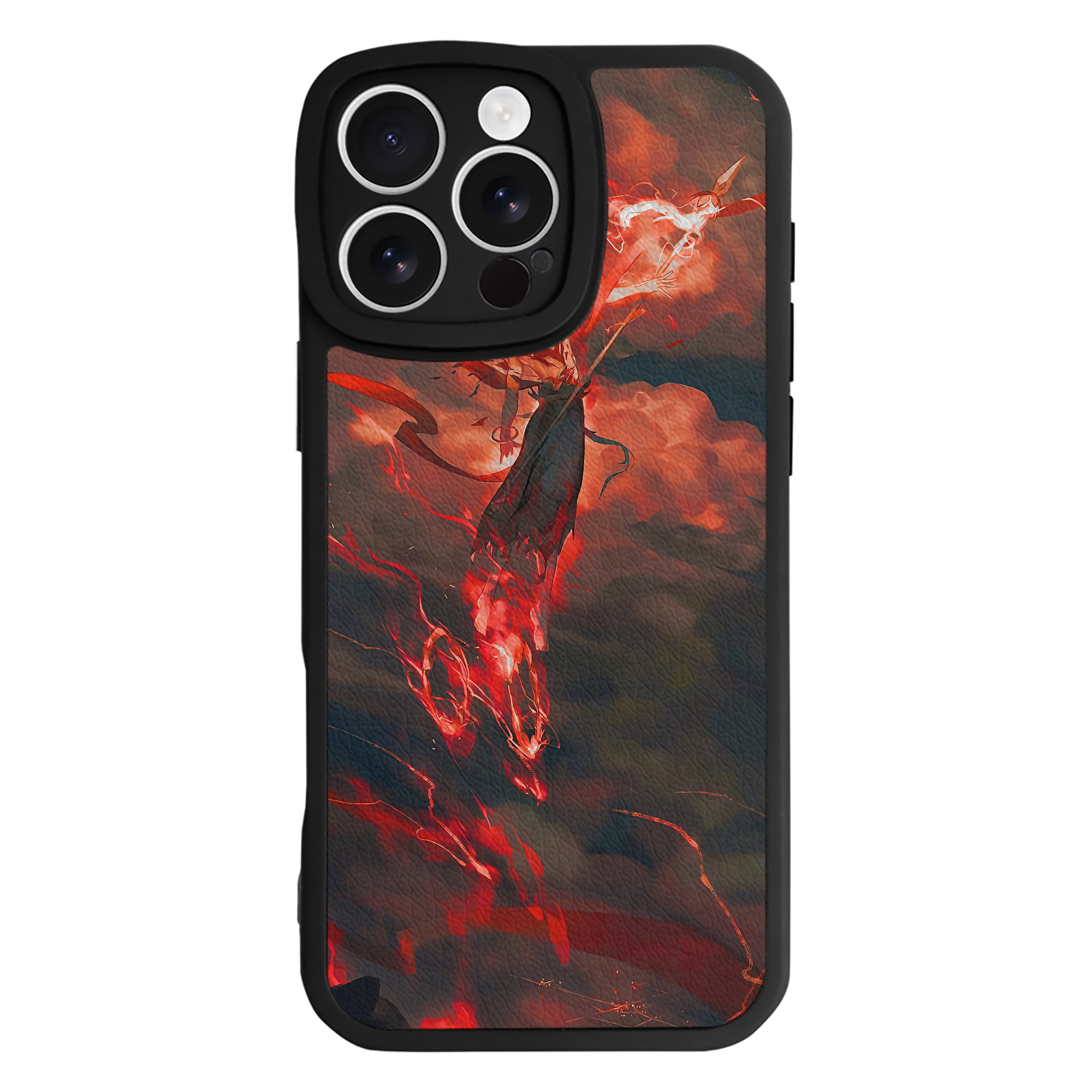 （画像用） Ne Zha 2 ナタ 魔童の大暴れ 【iPhone 16シリーズ対応】シリコンスマホケース（レザー調） 材質：シリコン